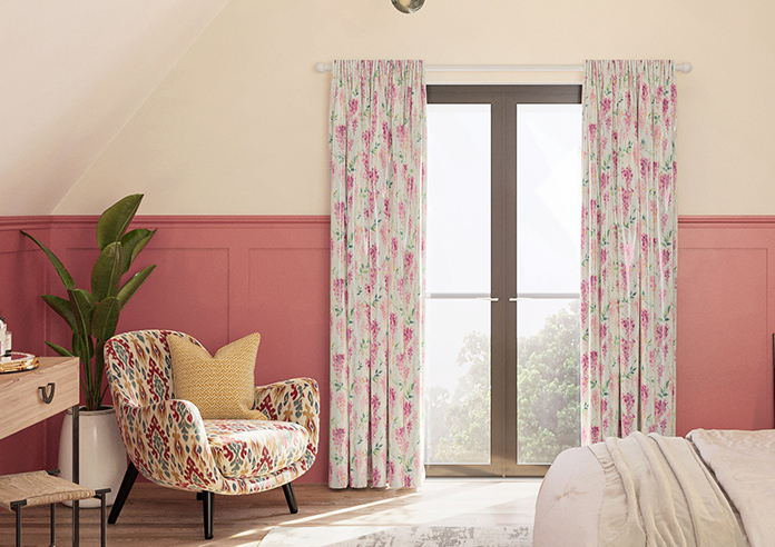 Wisteria Silk, Rosewood - Made to Measure Curtains - Image 3